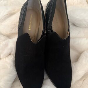 Saks Fifth Avenue Black Suede Ankle Booties